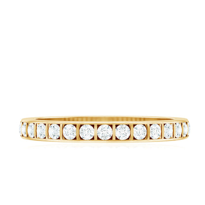 Bar Set Moissanite Half Eternity Band For Women