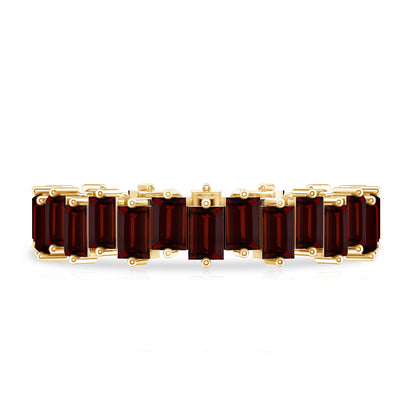 Real Garnet Baguette Eternity Ring with Certificate
