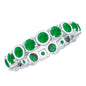 Real Emerald Eternity Wedding Band Ring for Women