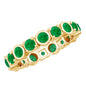 Real Emerald Eternity Wedding Band Ring for Women
