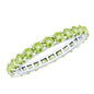 Natural Green Peridot Eternity Ring With Certificate