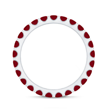 Natural Ruby Eternity Stackable Ring for Women