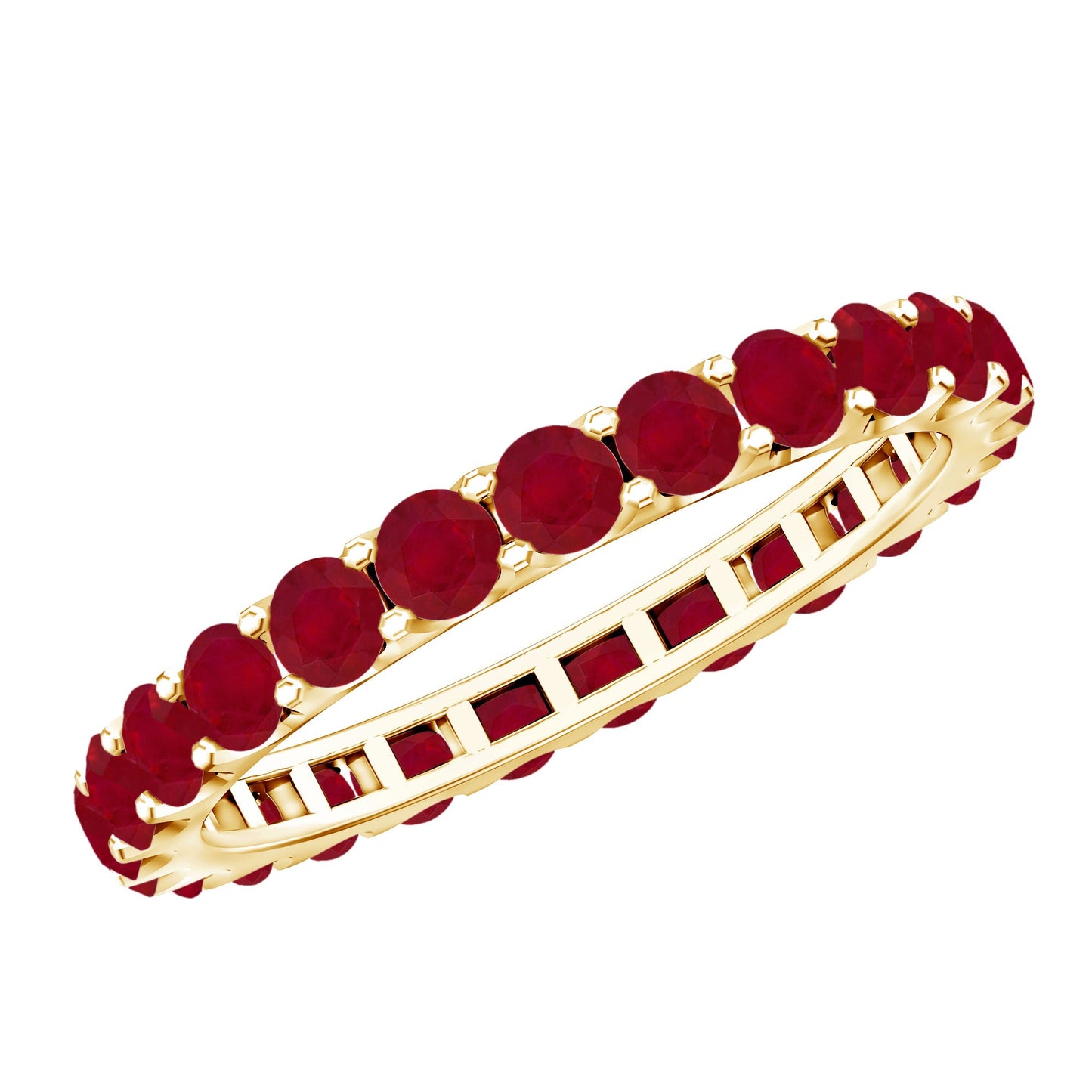 Natural Ruby Eternity Stackable Ring for Women
