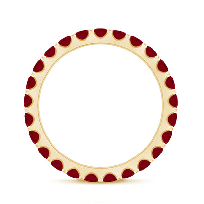 Natural Ruby Eternity Stackable Ring for Women