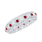 Natural Ruby Celtic Knot Wedding Band for Women