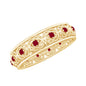 Natural Ruby Celtic Knot Wedding Band for Women