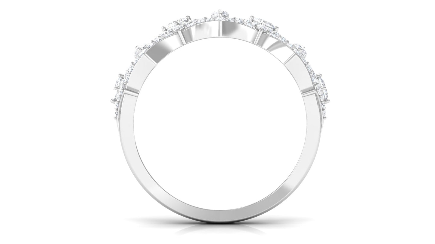 Art Deco Inspired Diamond Wedding Band for Women