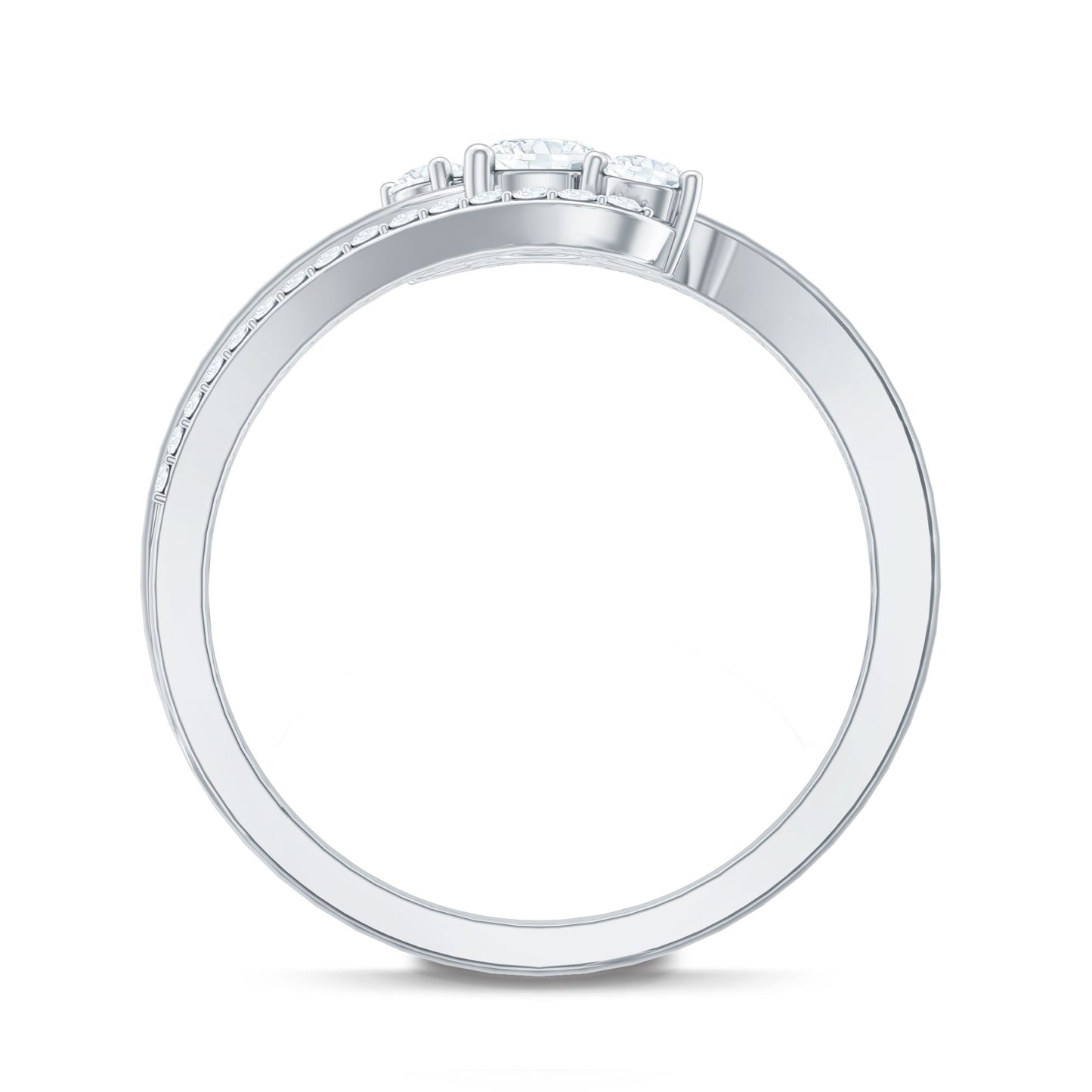 Certified Diamond 3 Stone Engagement Ring