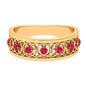 Vintage Inspired Ruby Half Eternity Anniversary Band Ring