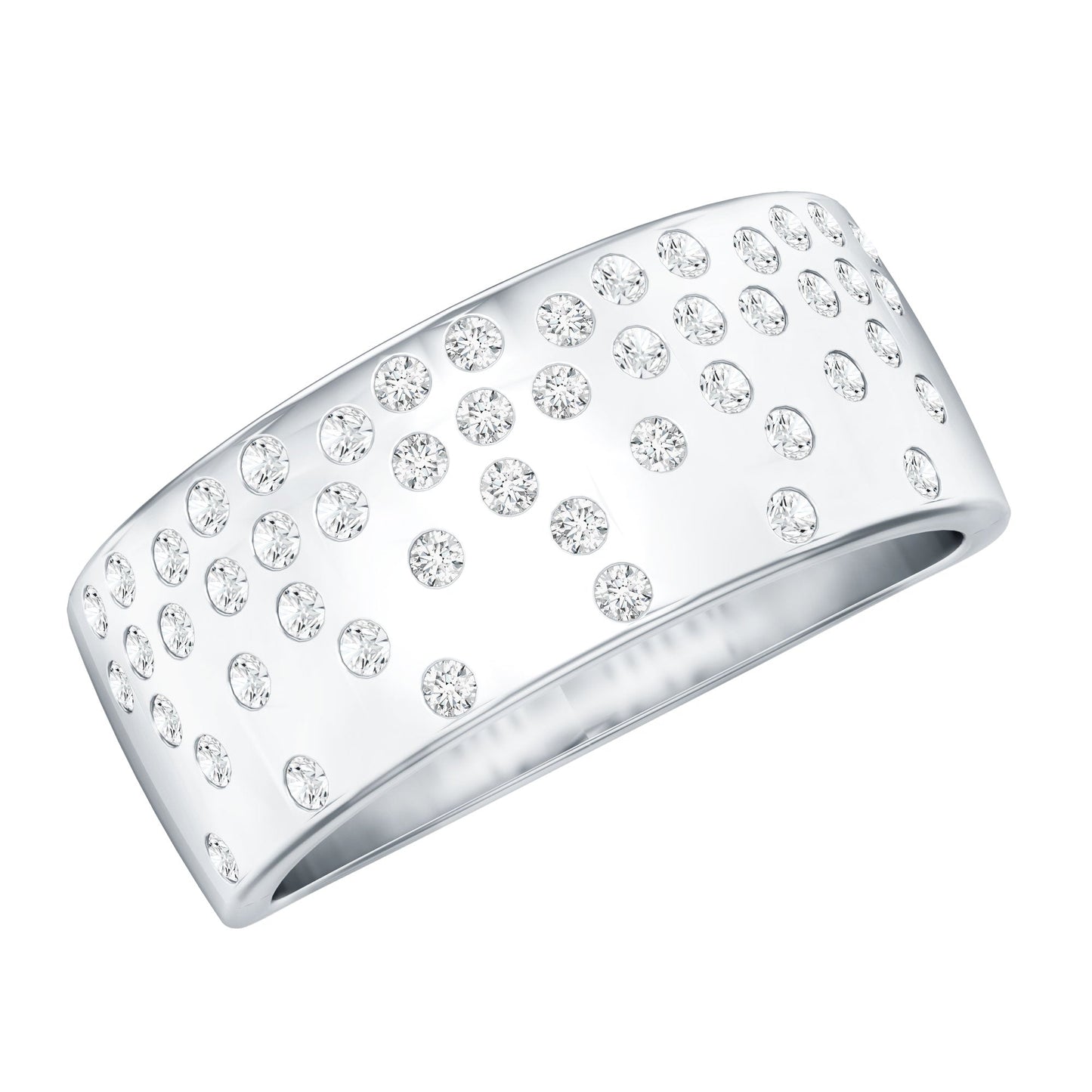 Lab Grown Diamond Wide Wedding Band With Certificate
