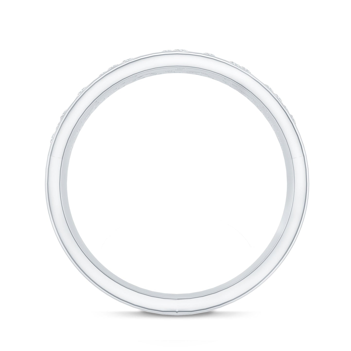 Lab Grown Diamond Wide Wedding Band With Certificate