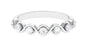 Certified Natural Diamond Half Eternity Ring with Infinity Knot