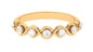 Certified Natural Diamond Half Eternity Ring with Infinity Knot