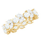 Certified Moissanite Leaf Eternity Band Ring for Women
