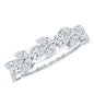 Marquise and Pear Cut Moissanite Half Eternity Band