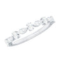 Marquise and Oval Shape Moissanite Half Eternity Ring