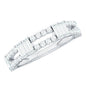 Baguette and Round Moissanite Half Eternity Band