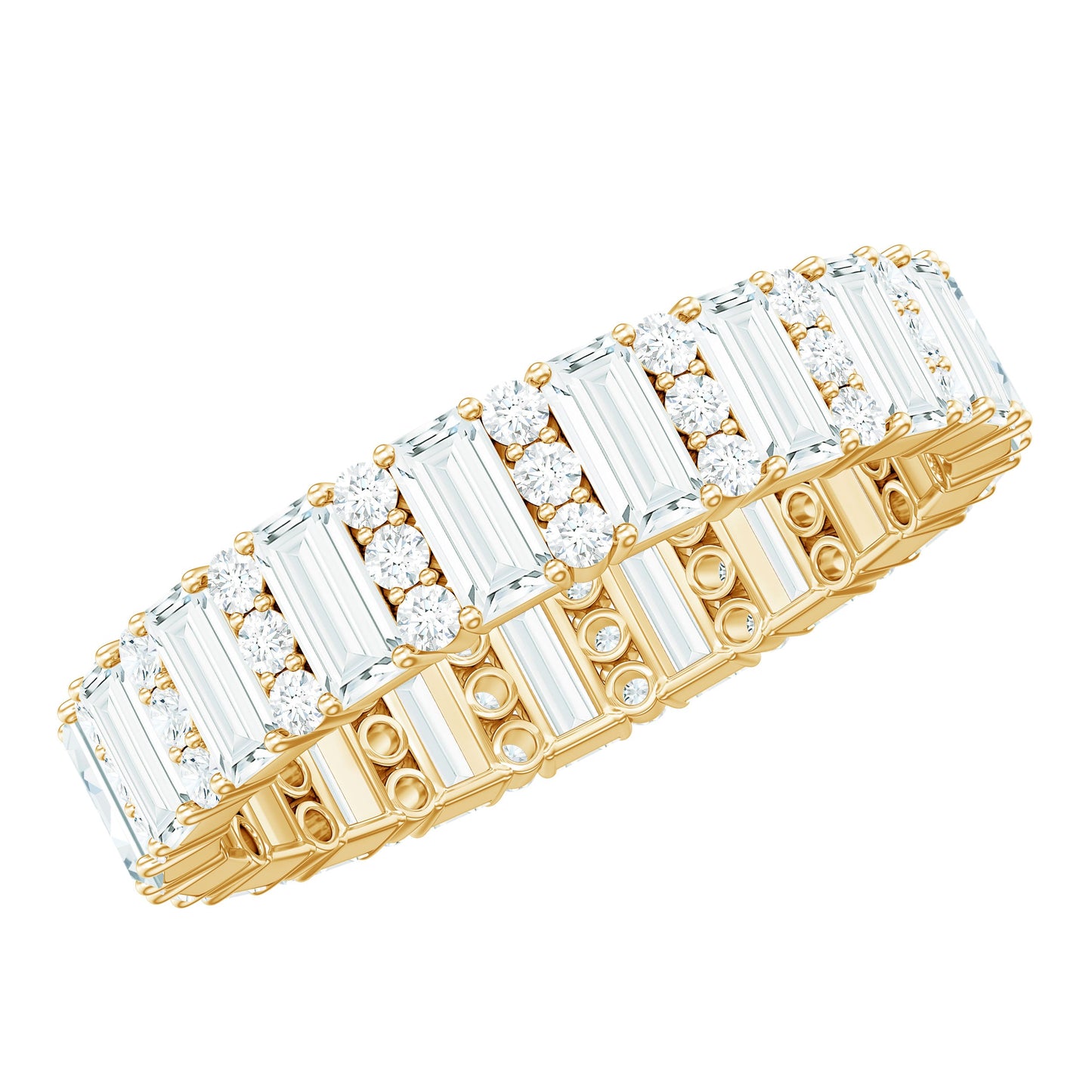 Certified Moissanite Wedding Anniversary Band for Women