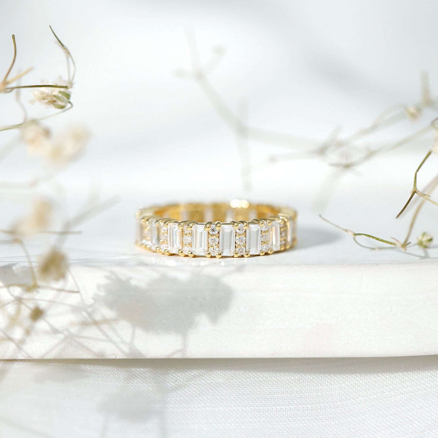 Certified Moissanite Wedding Anniversary Band for Women