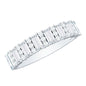 Certified Baguette Moissanite Half Eternity Band Ring for Women