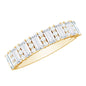 Certified Baguette Moissanite Half Eternity Band Ring for Women