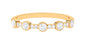Natural Diamond Half Eternity Ring in Bezel Setting