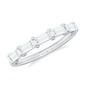 East West Set Moissanite Half Eternity Ring for Her