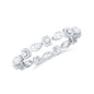 Certified Moissanite Contemporary Eternity Ring