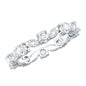 Certified Moissanite Eternity Wedding Band Ring in Prong Setting