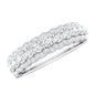 Classic Moissanite Half Eternity Wedding Band Ring