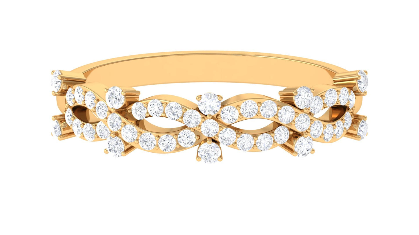 Designer Natural Diamond Infinity Half Eternity Ring