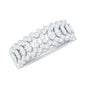 Certified Moissanite Designer Half Eternity Band Ring