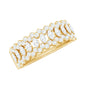 Certified Moissanite Designer Half Eternity Band Ring
