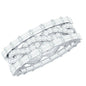 Certified Thick Moissanite Infinity Wedding Band Ring
