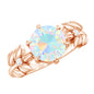 Nature Inspired 2 Carat Ethiopian Opal Diamond Engagement Ring