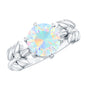 Nature Inspired 2 Carat Ethiopian Opal Diamond Engagement Ring