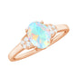 1.2 Carat Classic Ethiopian Opal Oval Engagement Ring