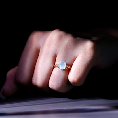 1.2 Carat Classic Ethiopian Opal Oval Engagement Ring