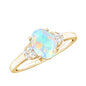 1.2 Carat Classic Ethiopian Opal Oval Engagement Ring