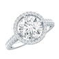 Certified 2 Carat Moissanite Engagement Ring with Halo