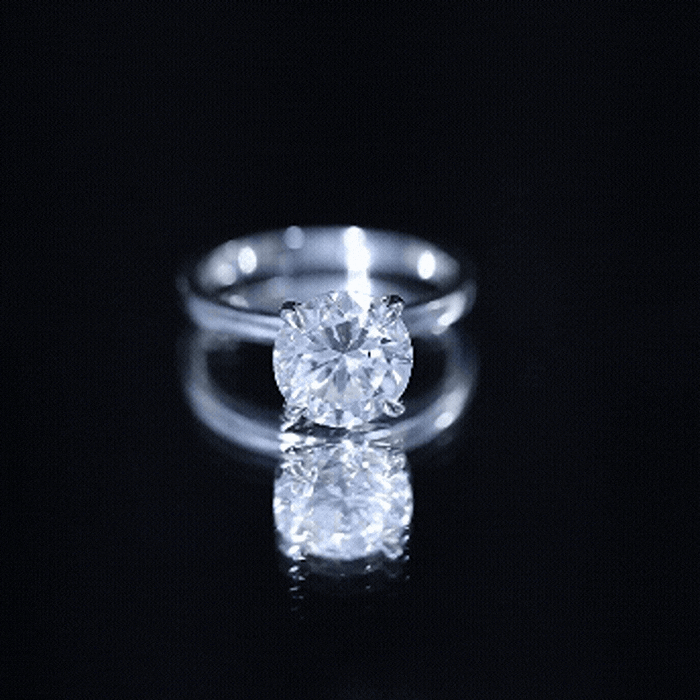 Certified 3 Carat Lab Grown Diamond Solitaire Engagement Ring