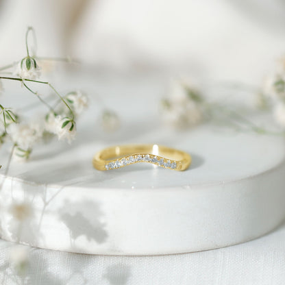 Certified Lab Grown Diamond Curved Stackable Ring