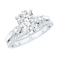 2 Carat Oval Shape Lab Diamond Bridal Ring Set with IGI Certificate
