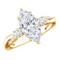 2 Carat Marquise Cut Lab Grown Diamond Crossover Engagement Ring with IGI Certificate