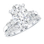 4 Carat Oval Wedding Ring Set with IGI Certified Lab Grown Diamond
