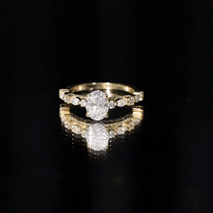 1 Carat IGI Certified Oval Cut Lab Grown Diamond Solitaire Engagement Ring