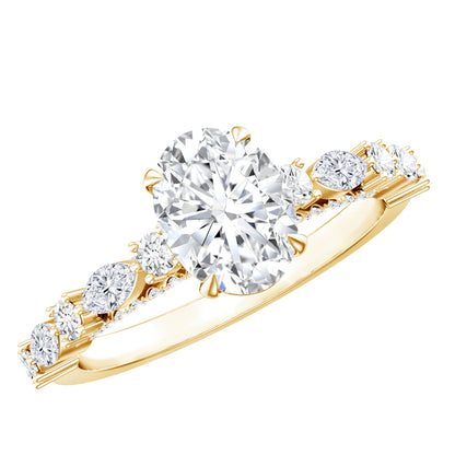 1 Carat IGI Certified Oval Cut Lab Grown Diamond Solitaire Engagement Ring