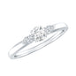 Certified Moissanite 3 Stone Promise Ring