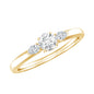 Certified Moissanite 3 Stone Promise Ring