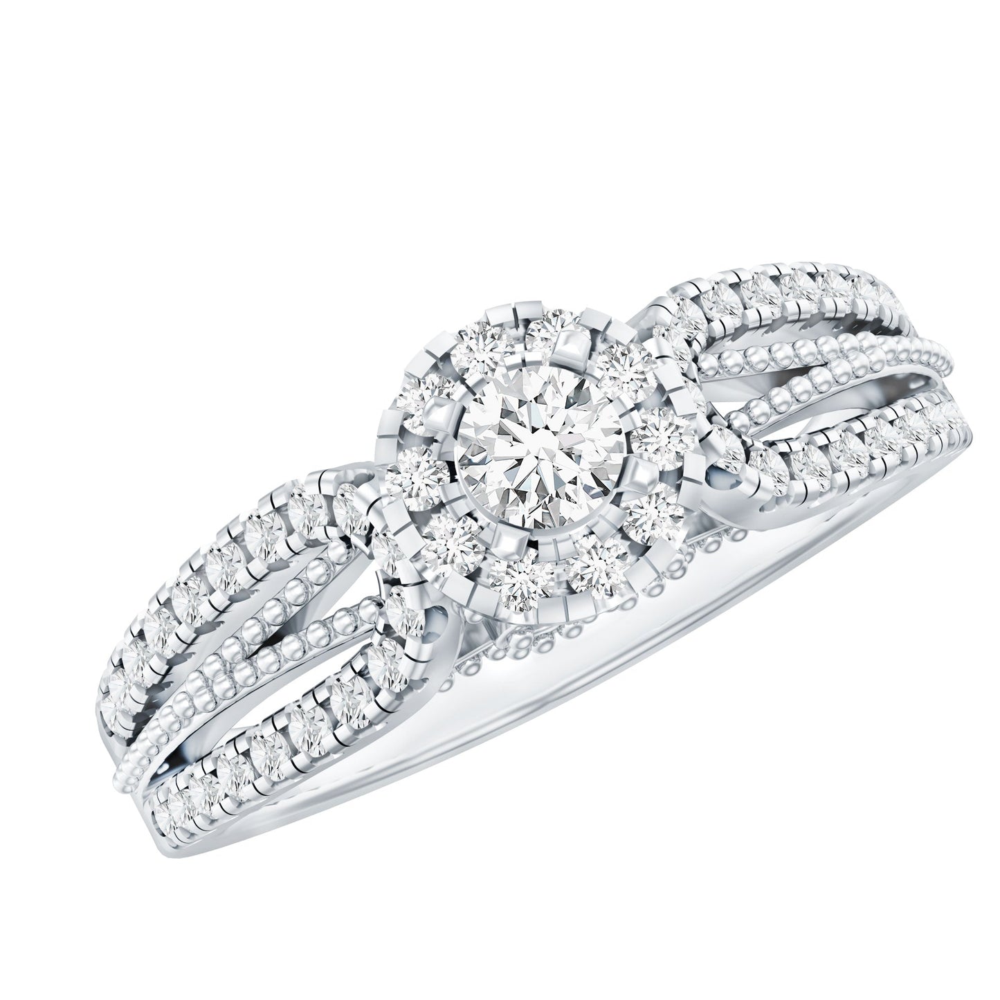 Vintage Looking Moissanite Engagement Ring For Women